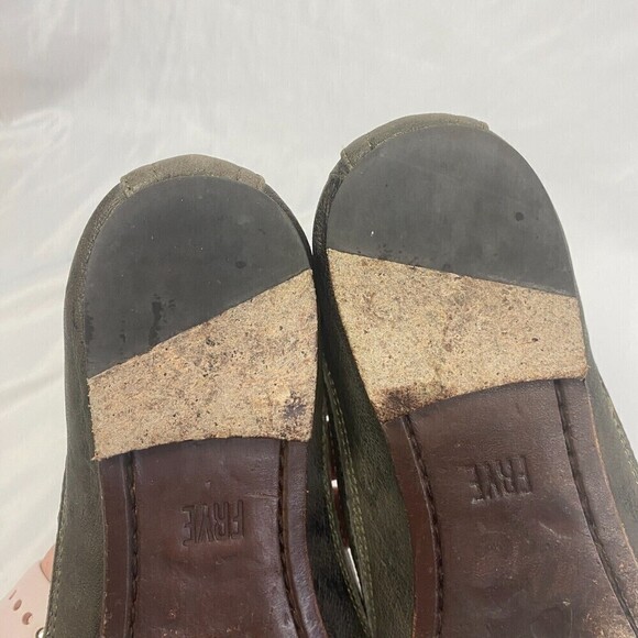 Frye Carson Ballet Flats Leather Slip On Brown Shoes Closed Toe Size 6.5 Ballet - Picture 7 of 9